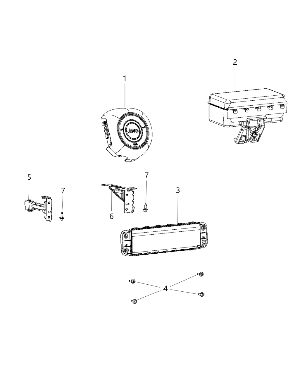 Mopar 68320673AA Passenger Air Bag