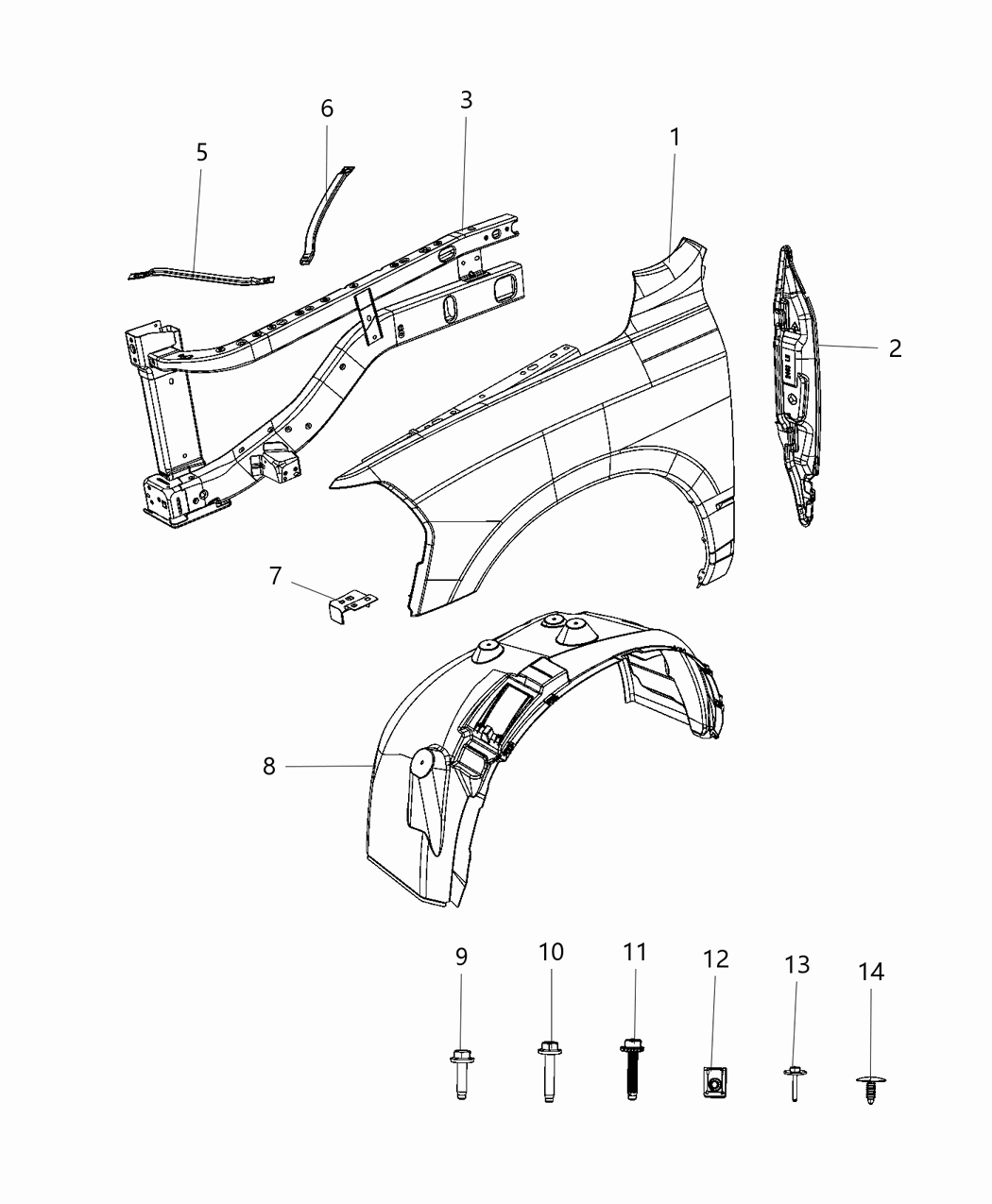 Mopar 68350653AC Closure-Fender