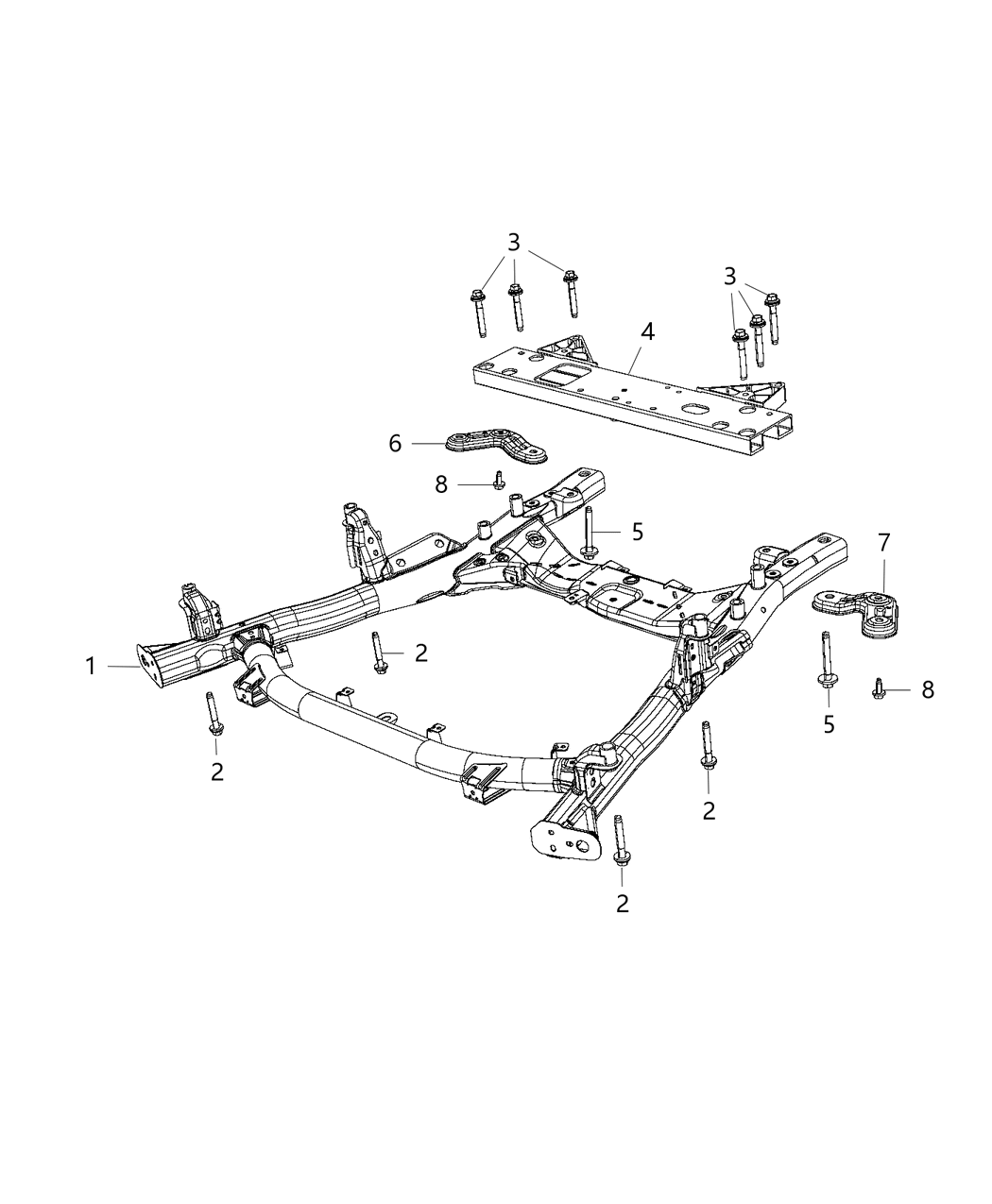 Mopar 68188235AC CROSSMEMBER-Front Suspension