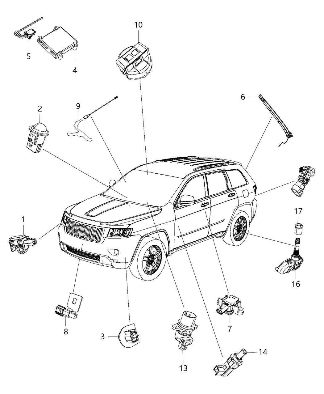 Mopar 68252493AA Tire Pressure Sensor