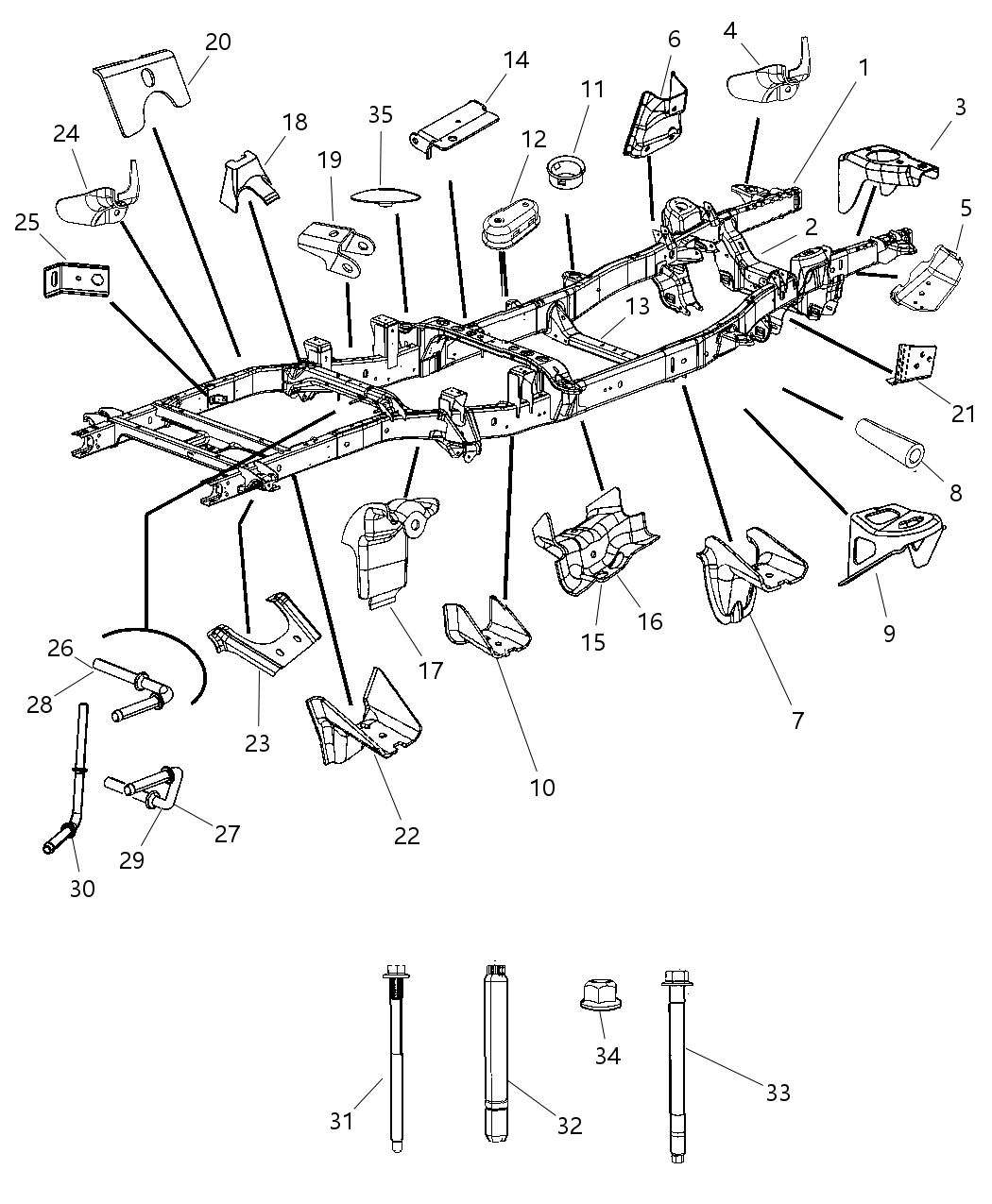 Mopar 55398981AC Frame-Chassis