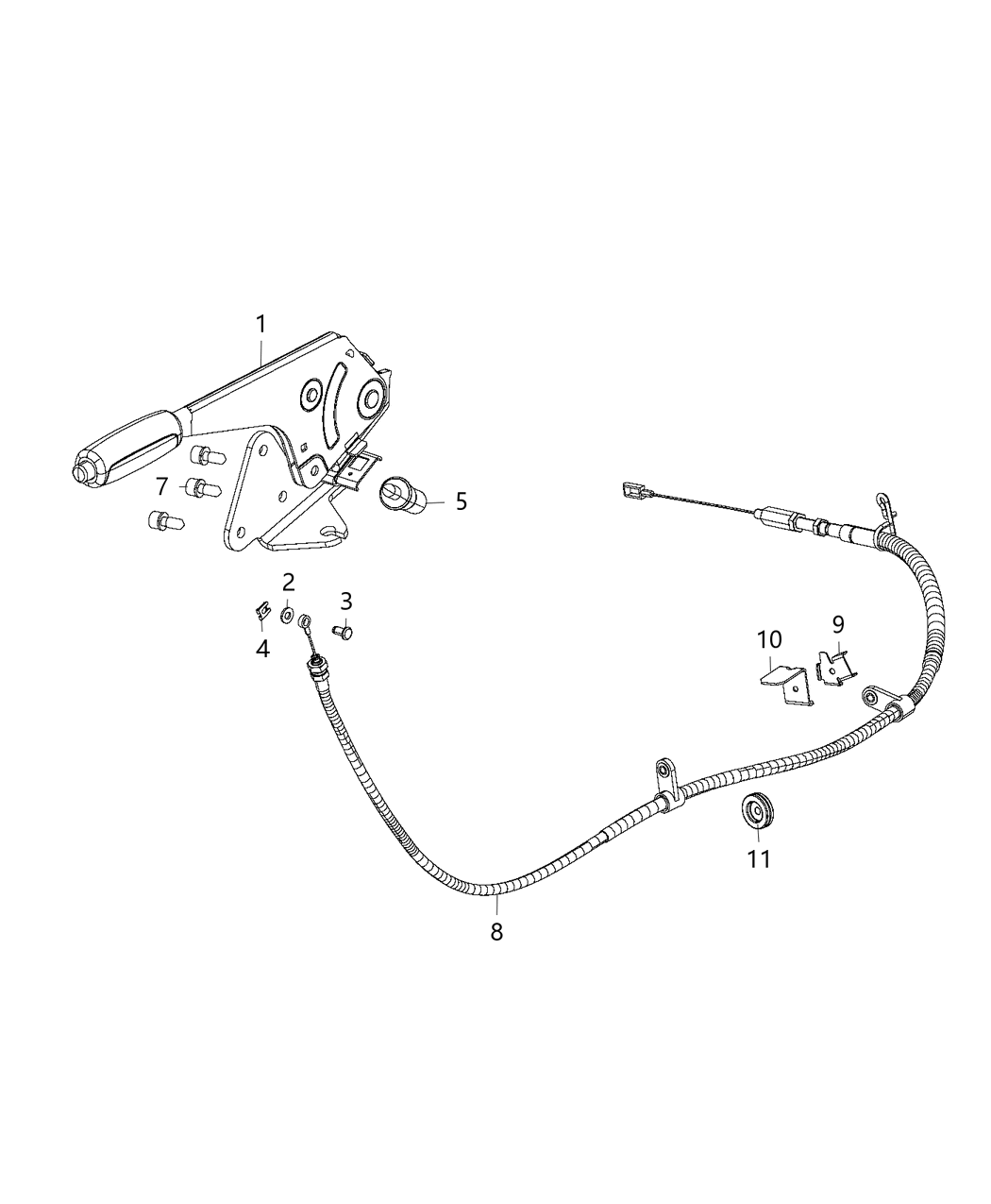 Mopar 68241548AE Cable-Parking Brake