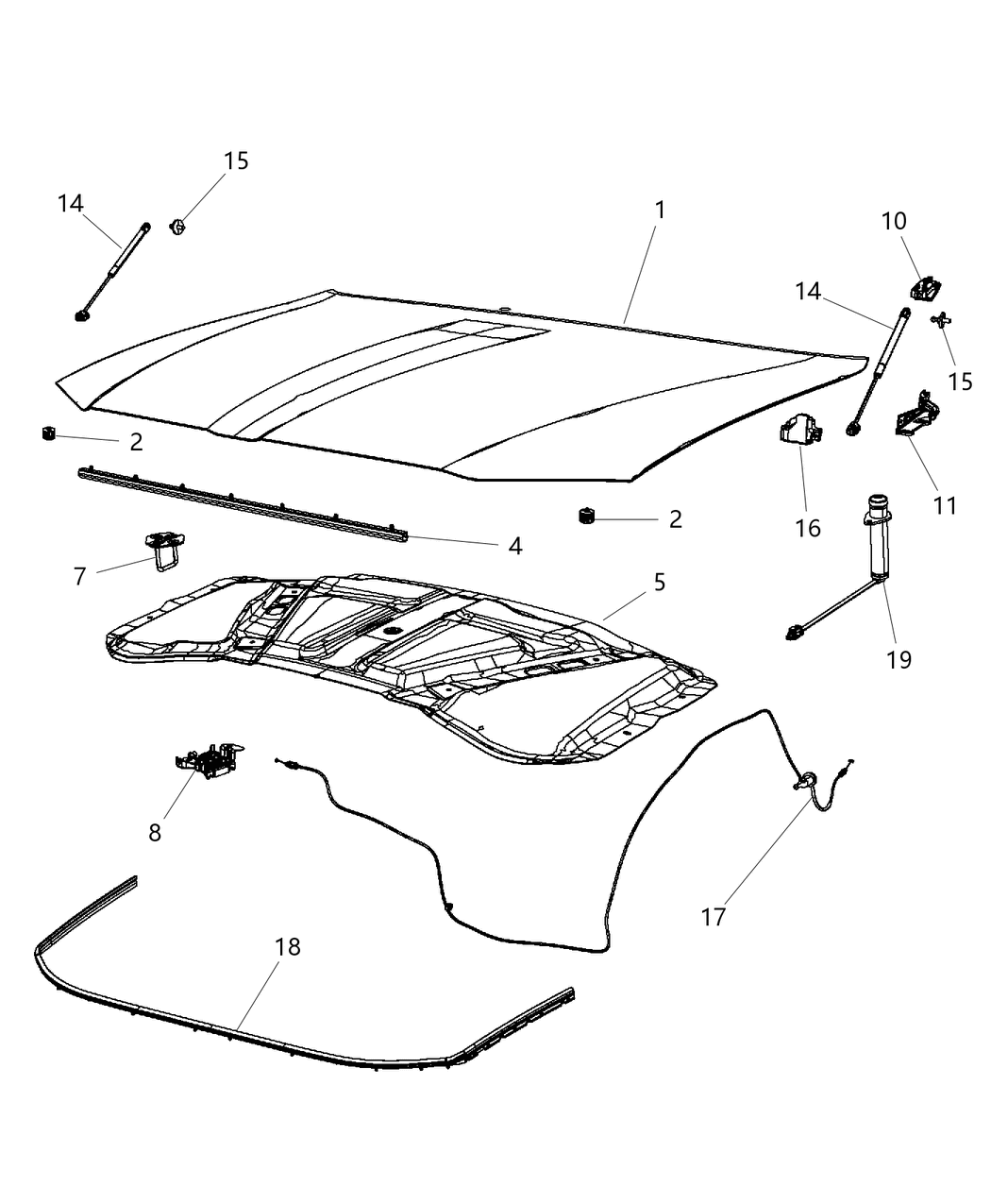 Mopar 5057776AB SILENCER-Hood