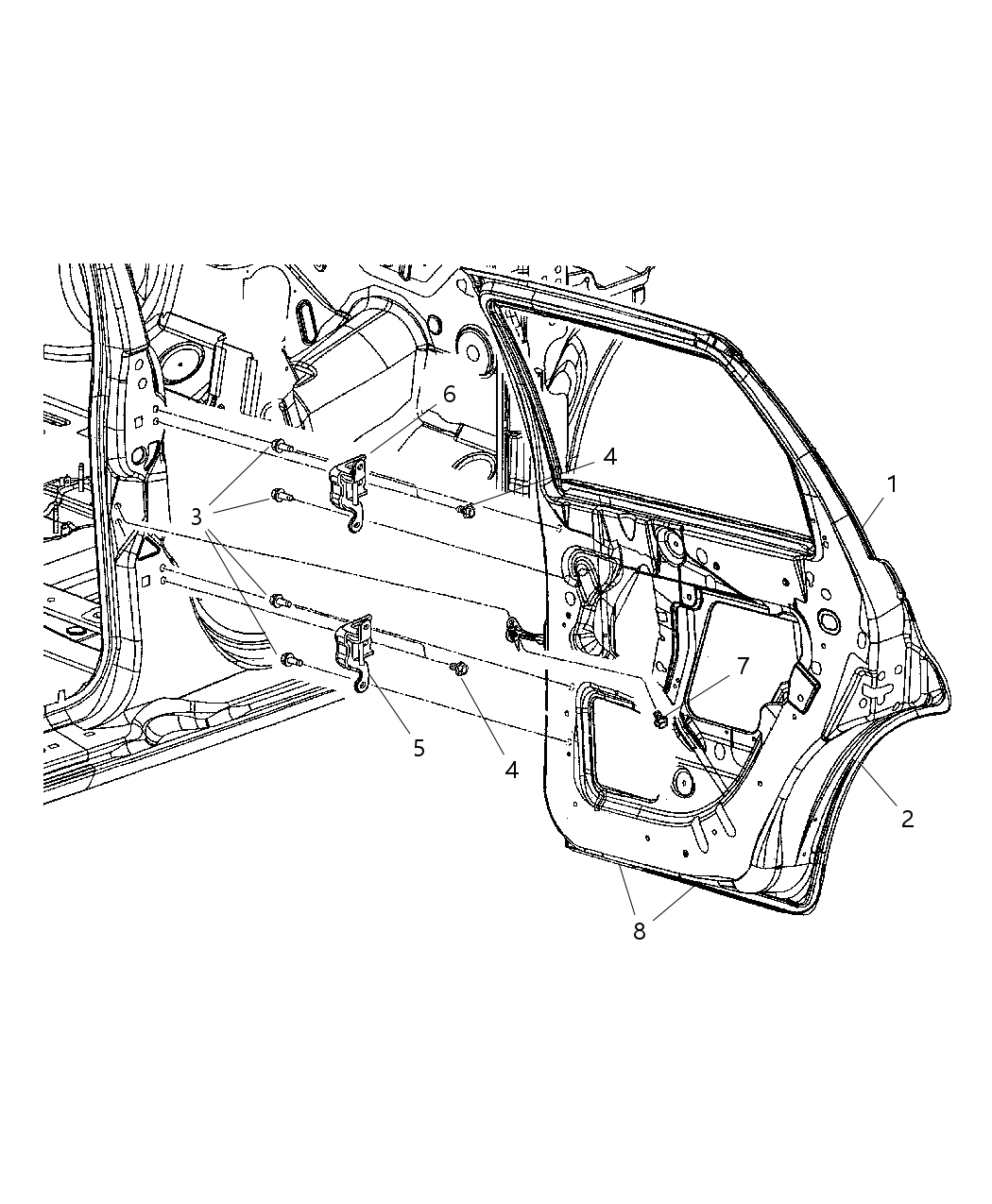 Mopar 4724832AI Door-Rear