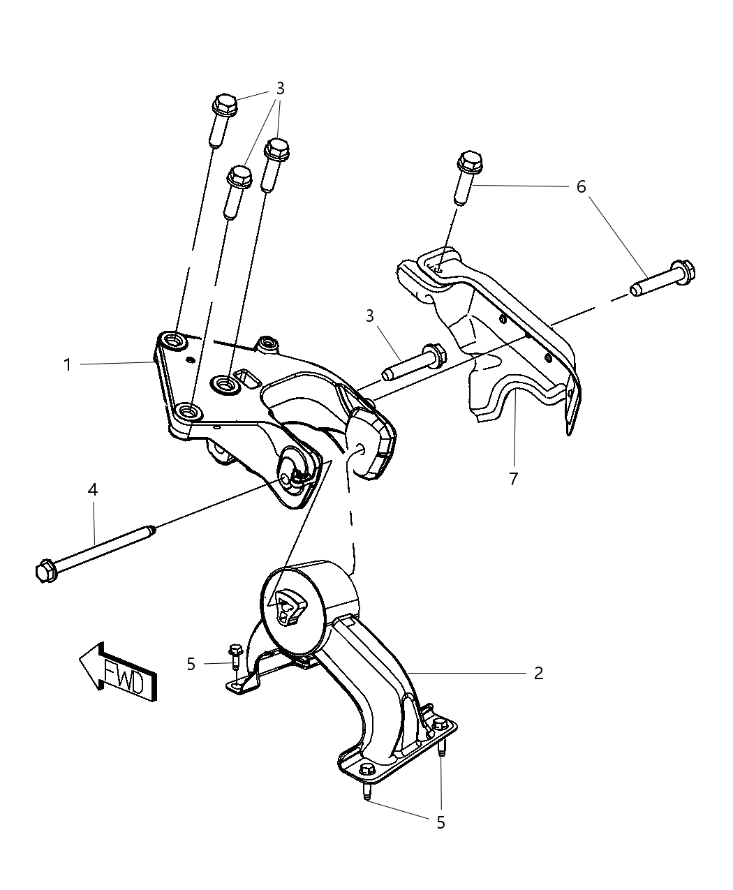 Mopar 4721569AA Bracket-Engine Mount