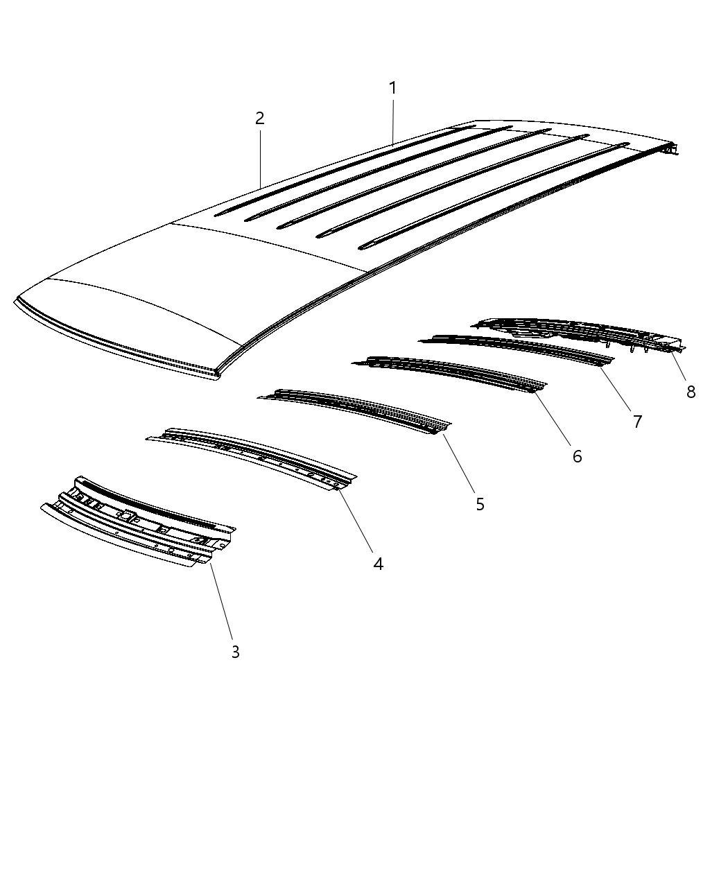 Mopar 5020647AD Panel-Roof