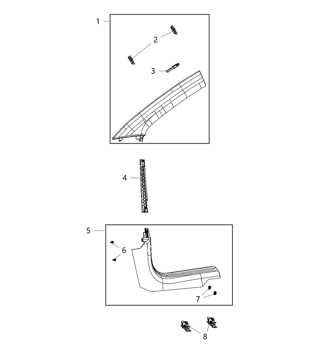 Mopar 7DR98PS4AA Panel-A Pillar