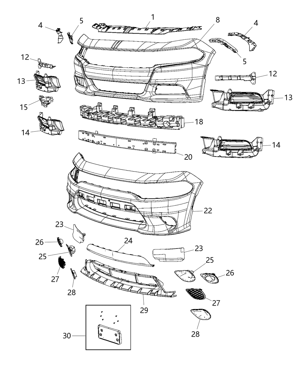 Mopar 5PP39TZZAD Front Bumper Cover