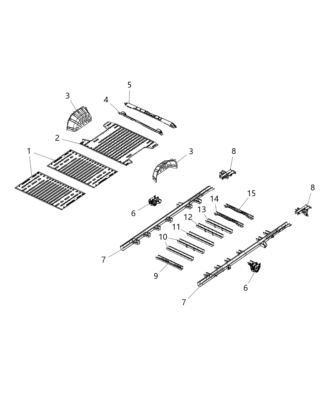 Mopar 68134111AA CROSSMEMBER-Floor Pan