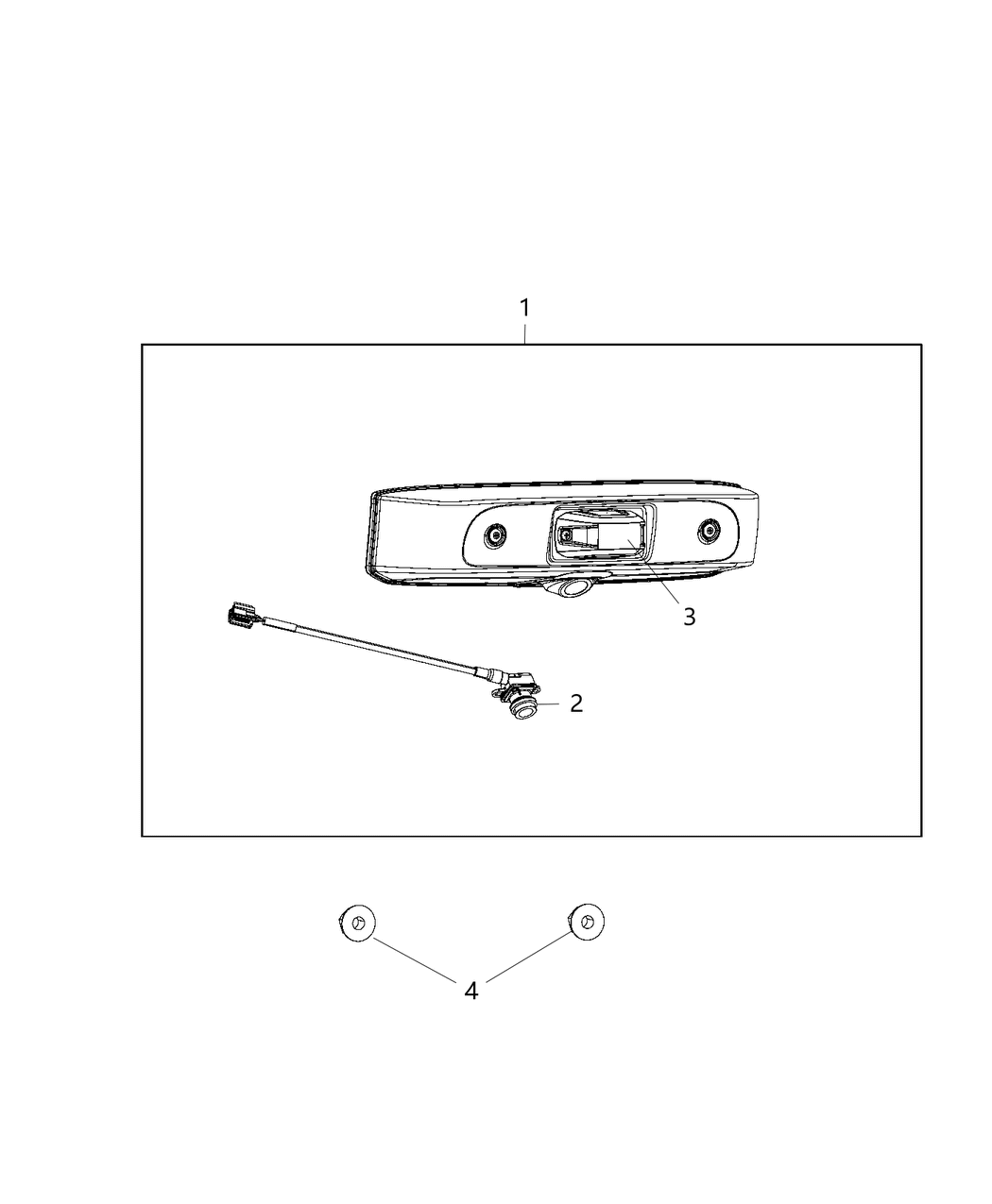 Mopar 5NP86RXFAE Bezel-Back Up Camera