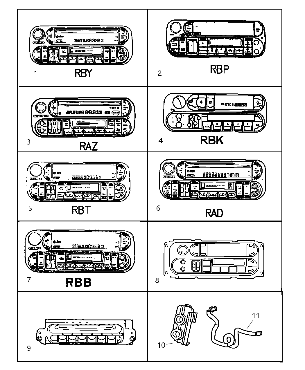 Mopar 56038588AL Radio-AM/FM/CASSETTE With Cd Cont