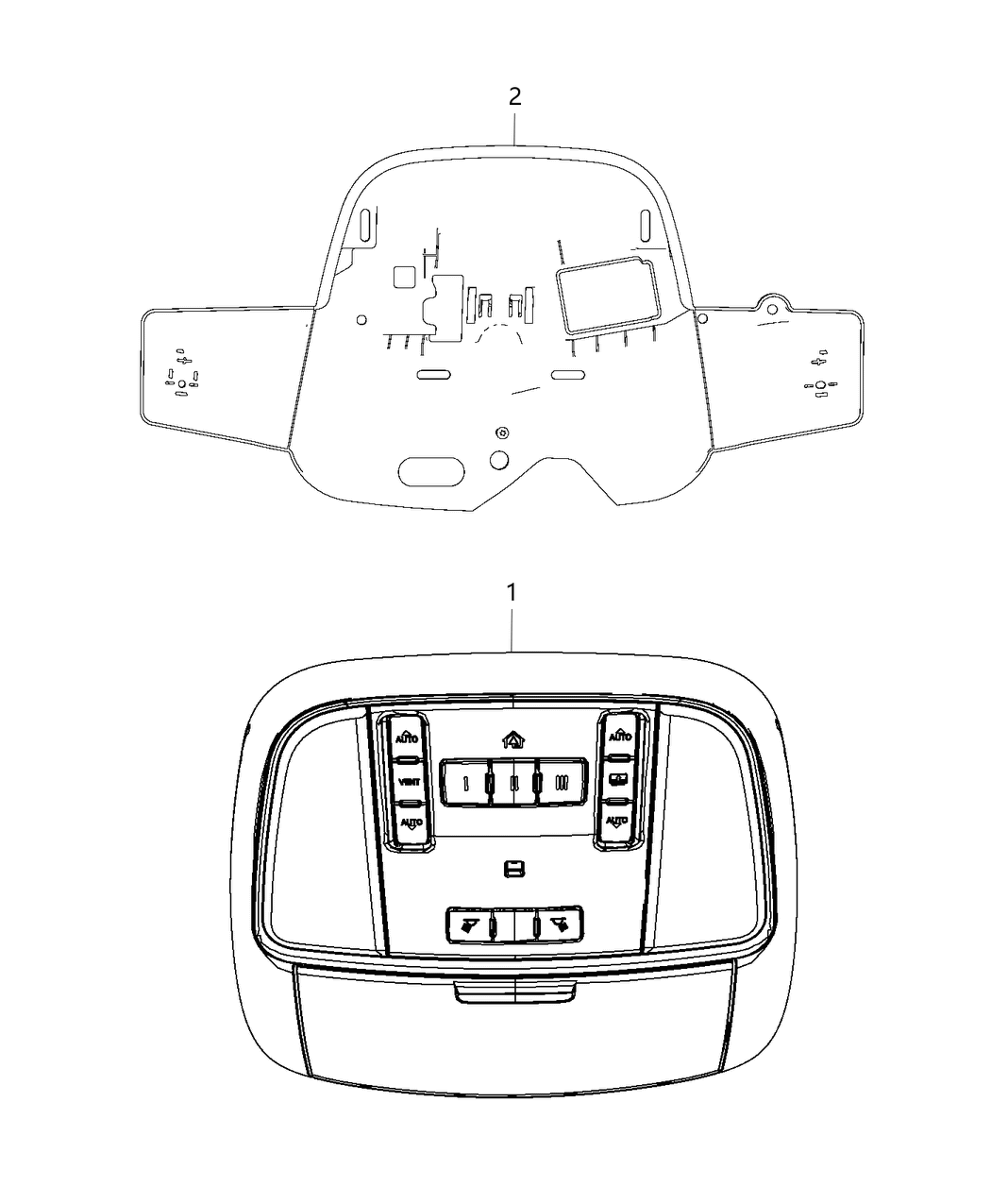 Mopar 5PS841DAAA Console-Overhead