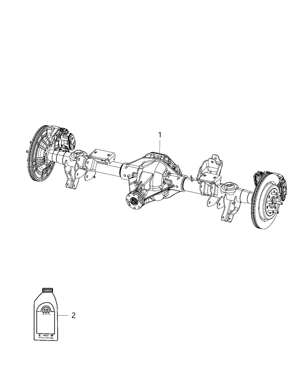 Mopar 68332752AB Axle-Rear Complete