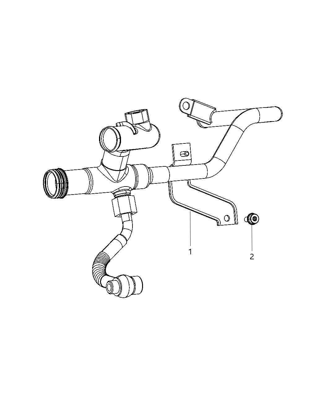 Mopar 4892989AC Tube-Water Pump