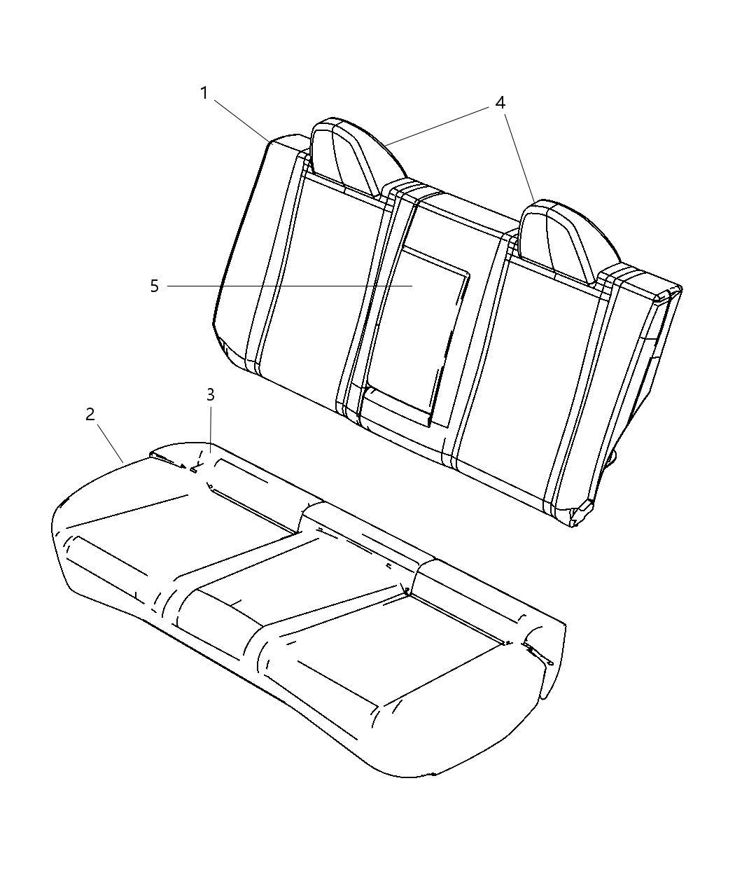 Mopar 1FU781D5AA Seat Back-Rear