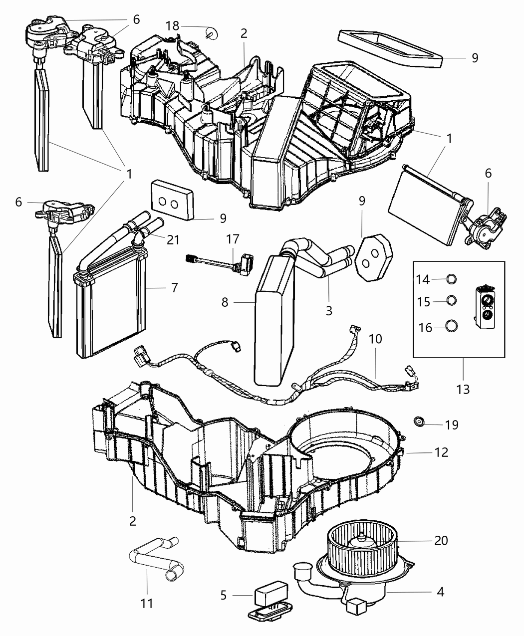 Mopar 68197583AA Housing-A/C And Heater