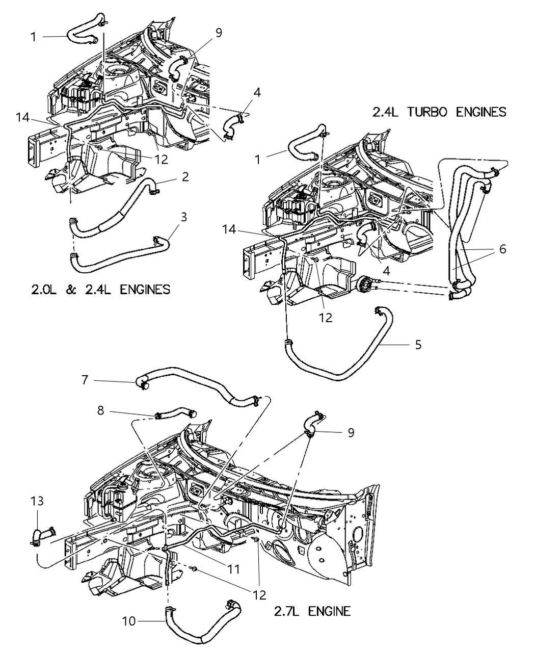 Mopar 4596704AC Hose-Heater Core Inlet