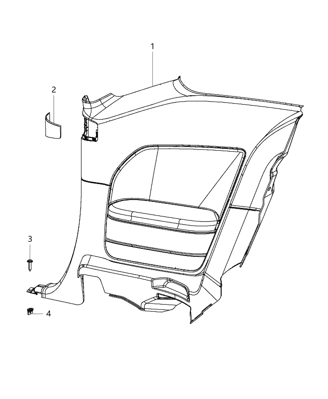 Mopar 5RG66DX9AE Panel-Quarter Trim