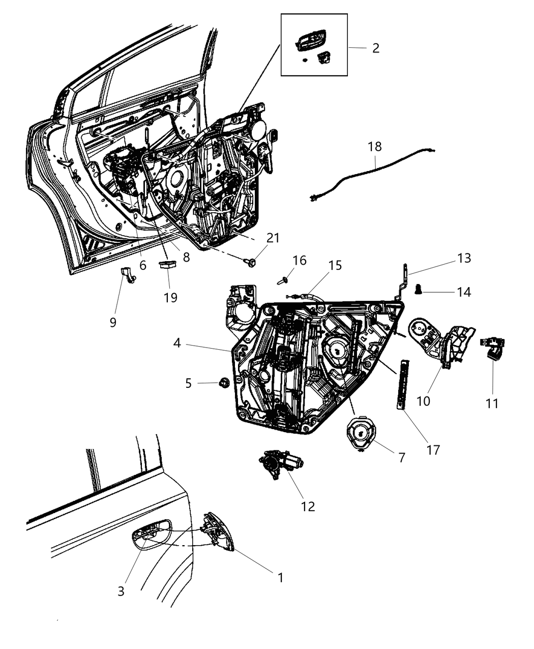 Mopar 68359609AB Cable-Outside Handle