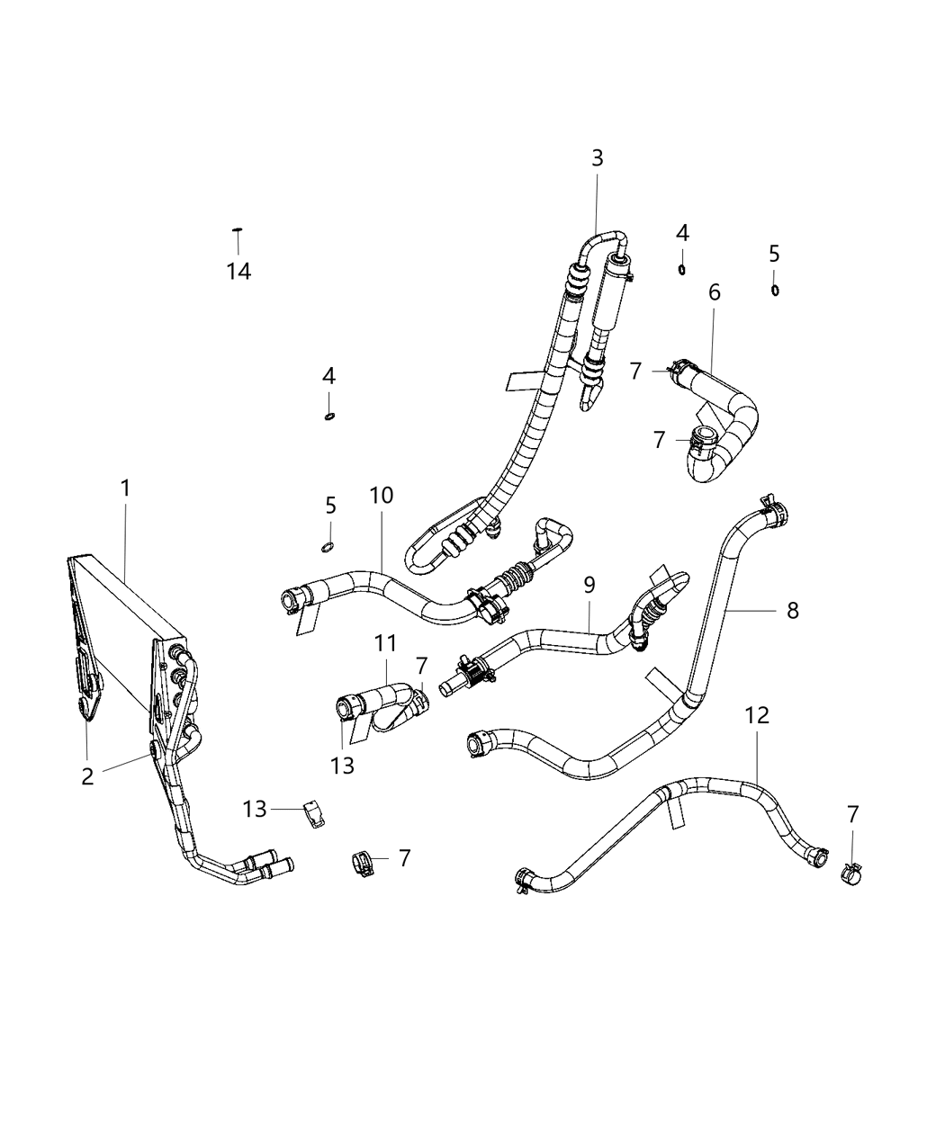 Mopar 68359758AA Hose-Power Steering Return