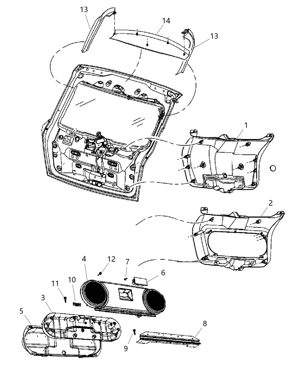 Mopar ZJ26DKAAC Panel-LIFTGATE