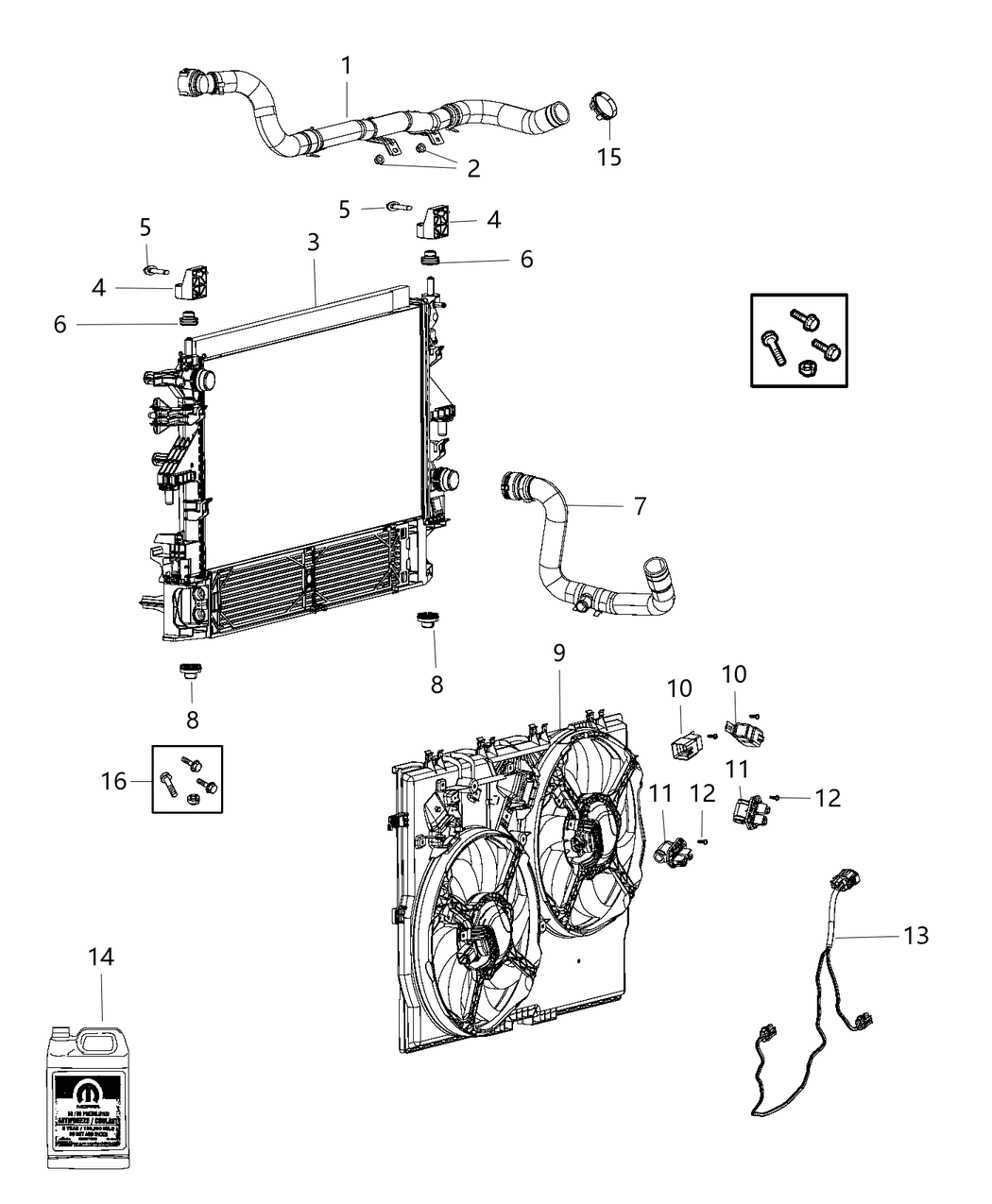 Mopar 68478901AA Wiring-Radiator Fan