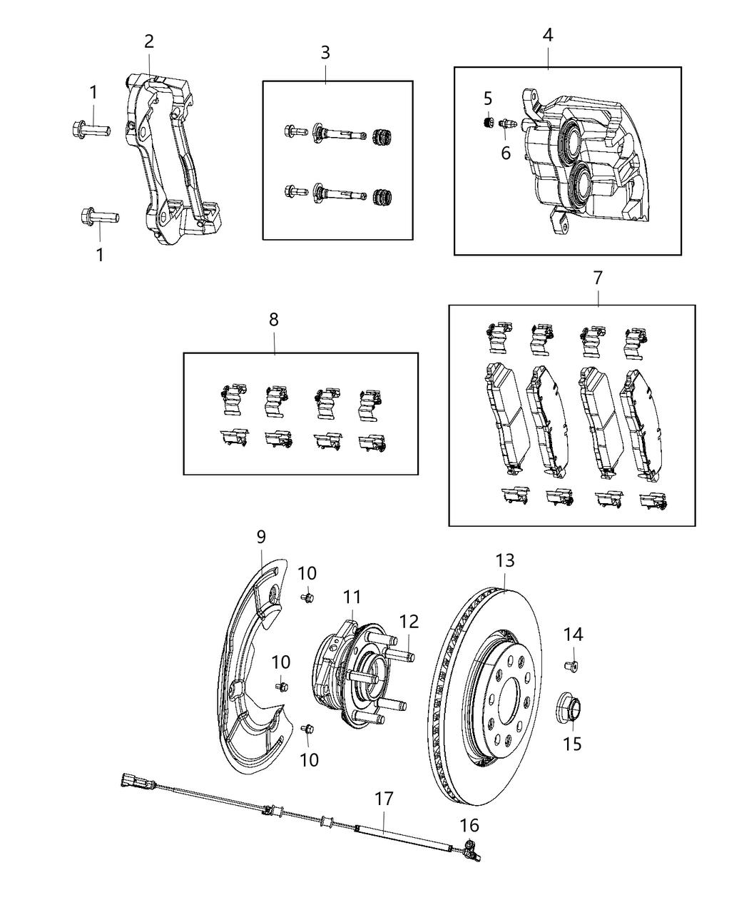 Mopar 68394210AC SENSORKIT-Wheel Speed