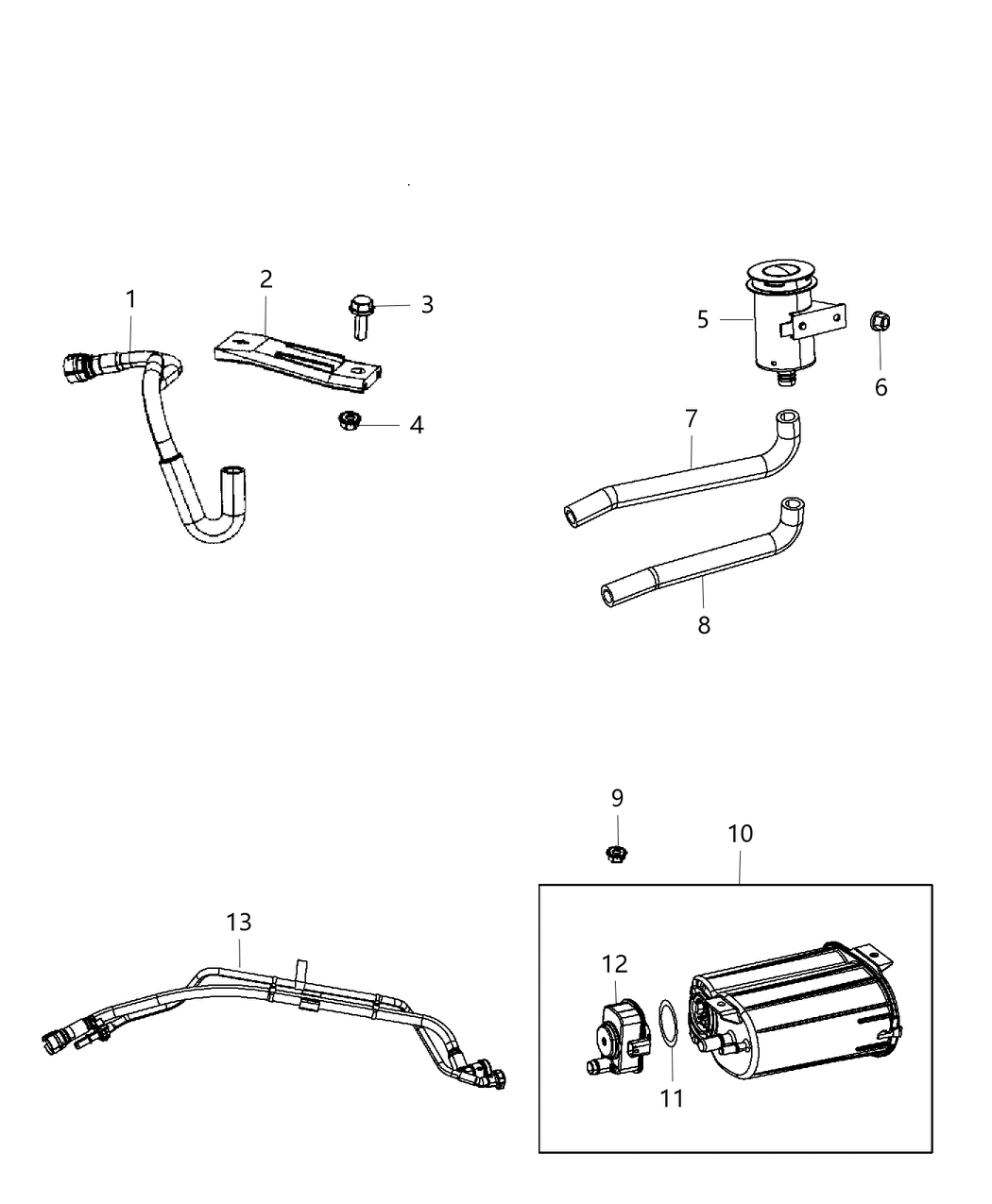 Mopar 5147148AB Hose-CANISTER To Vapor Line