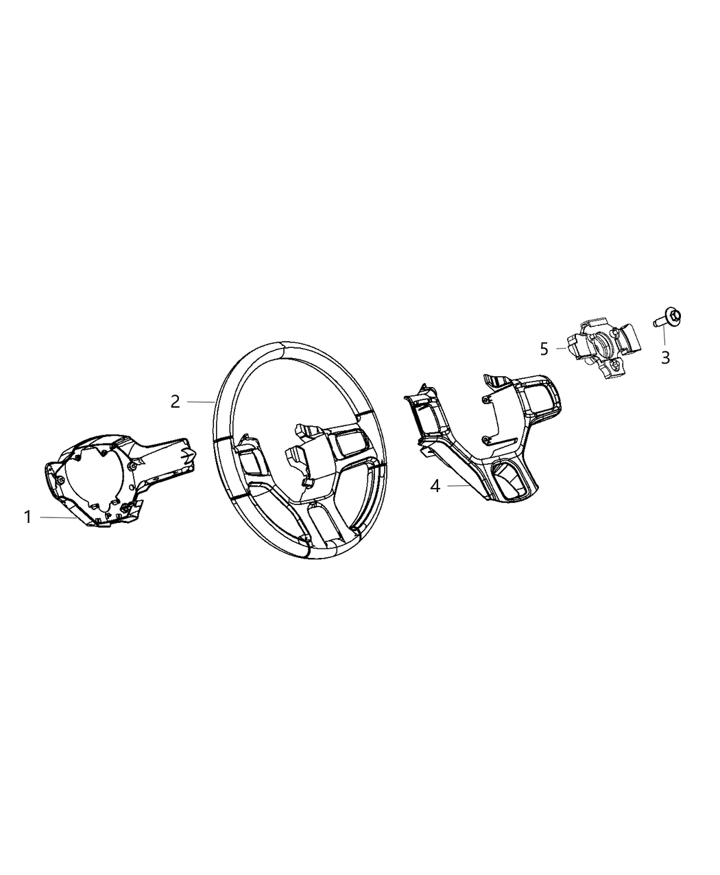 Mopar 1YH75LS4AC Cover-Steering Wheel Back