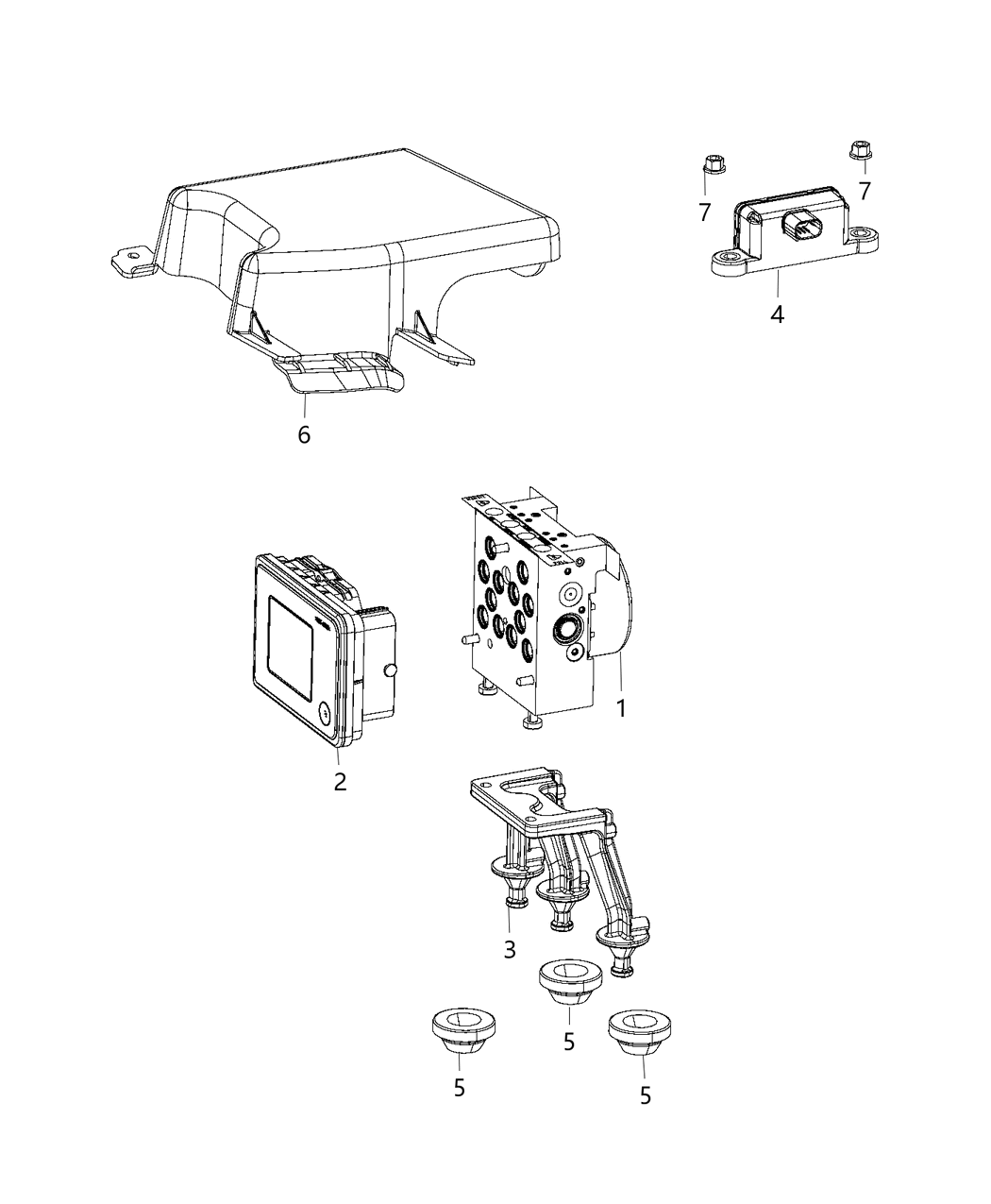 Mopar 68341609AC Anti-Lock Brake System Module