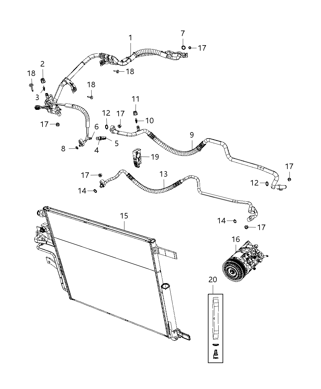 Mopar 68277009AB Line-A/C Suction And Liquid