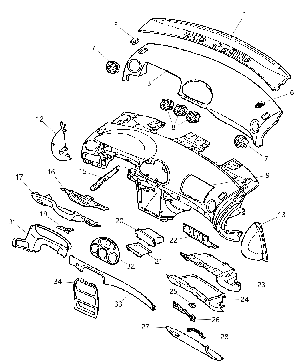 Mopar 4760397AC Clock