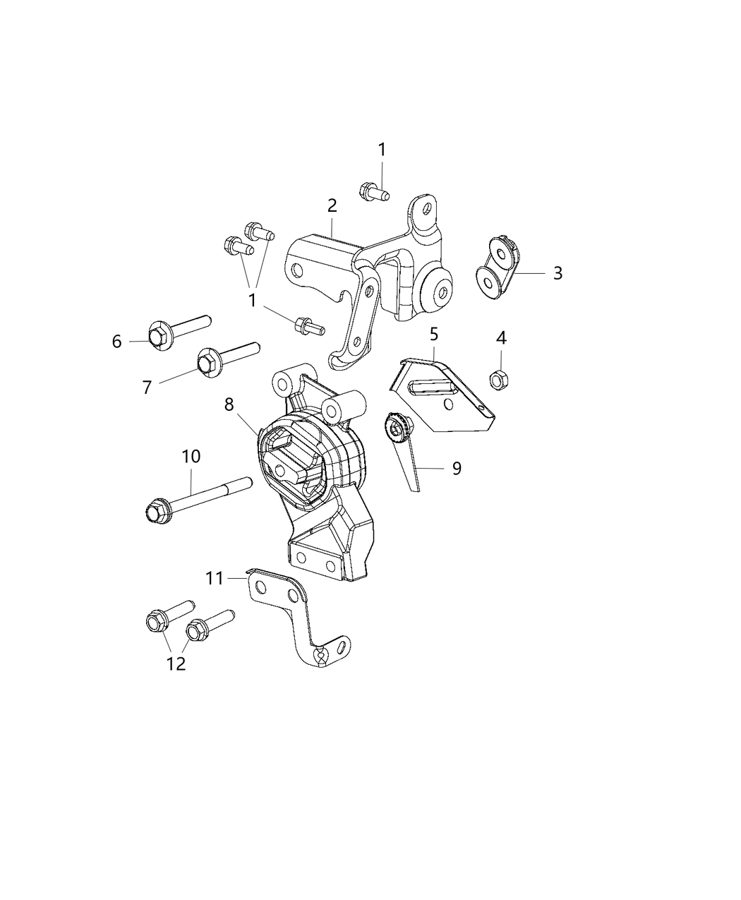 Mopar 68248782AC INSULATOR-Engine Mount