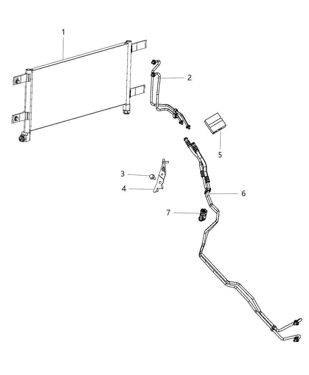 Mopar 68222468AG Tube-Oil Cooler Pressure And Ret