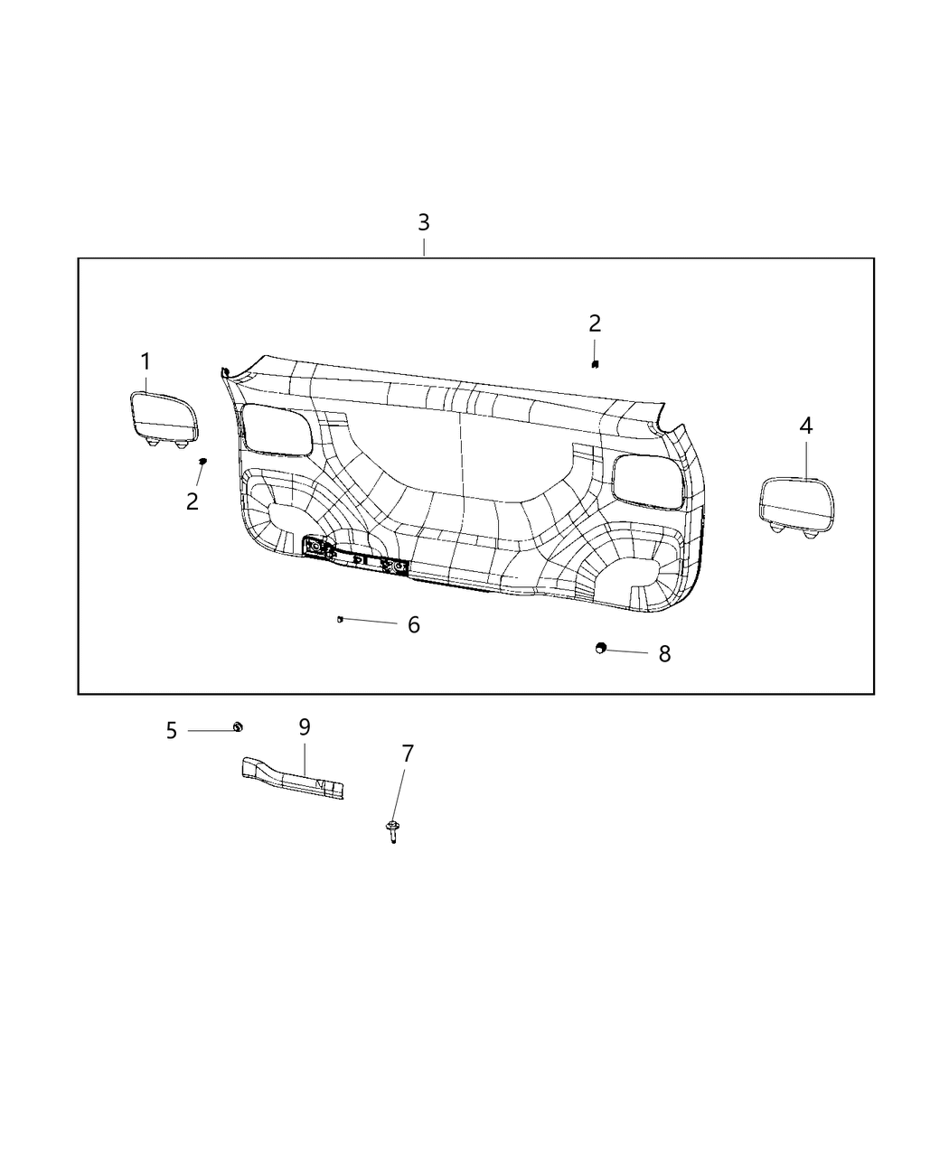 Mopar 6BZ09DX9AB Cover-Handle