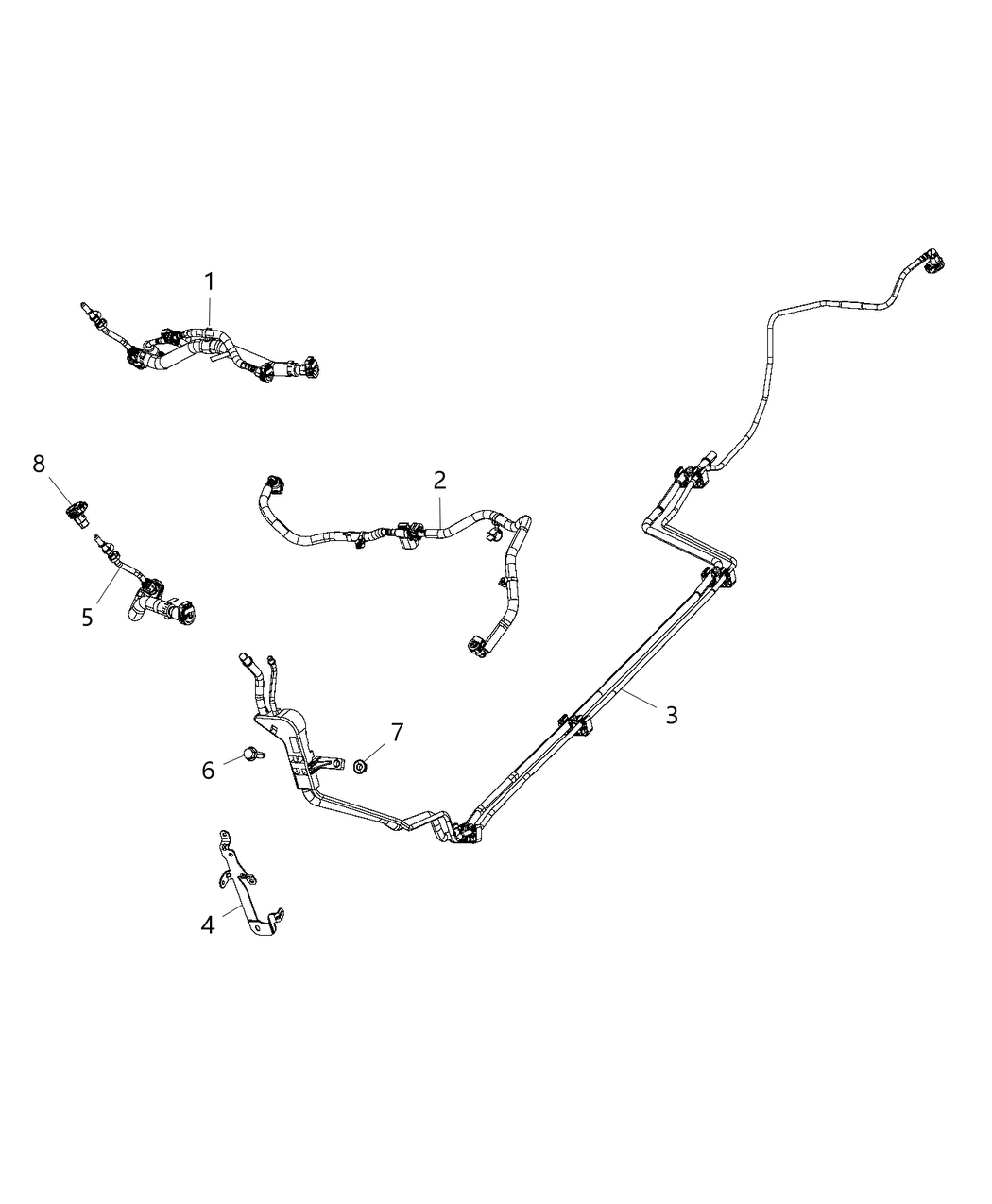 Mopar 68378404AC Tube-Fuel Supply And Return