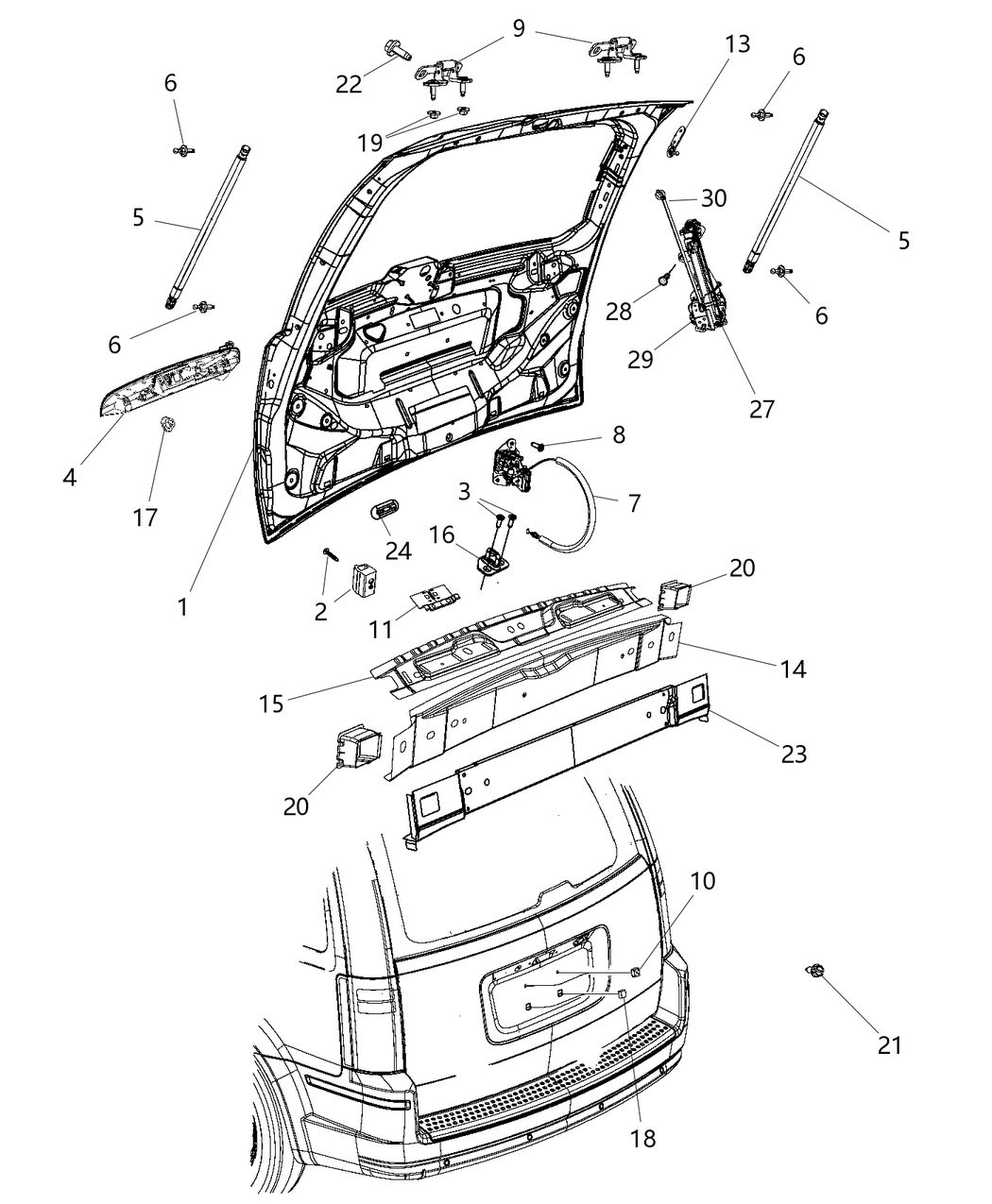 Mopar 68195936AB Unit-Power LIFTGATE