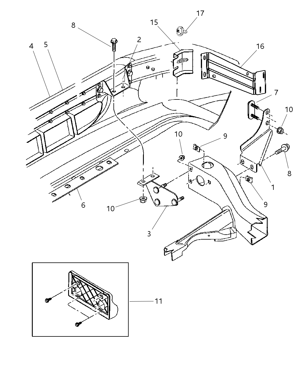 Mopar 55077256AC Beam-Front