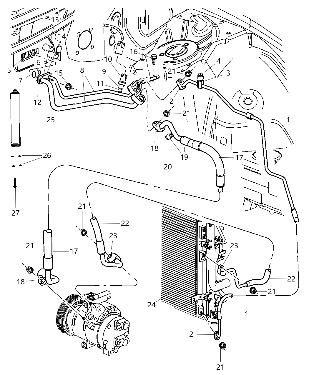 Mopar 4596610AE Line-A/C Suction