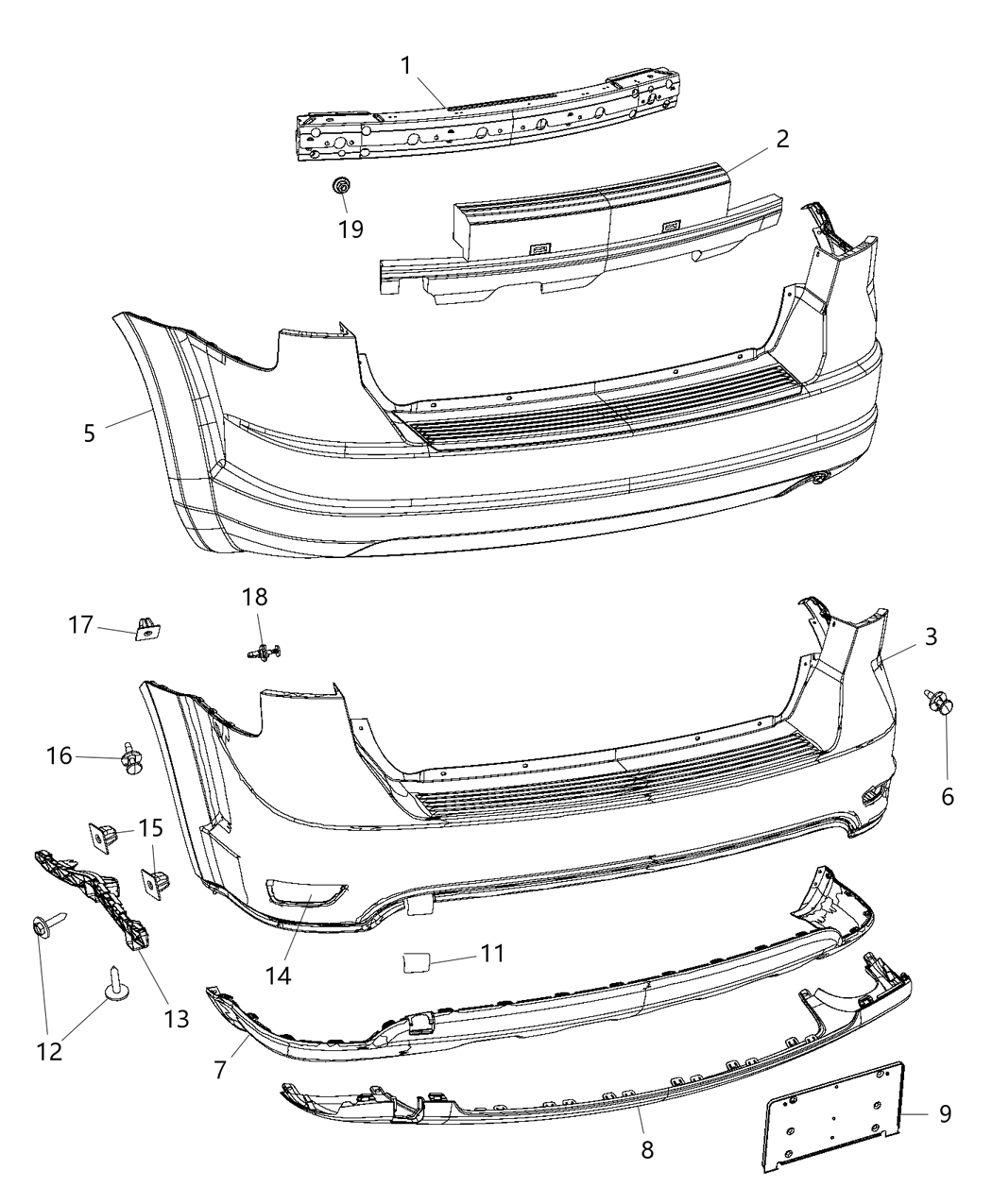 Mopar 68190681AC Bracket-FASCIA Support