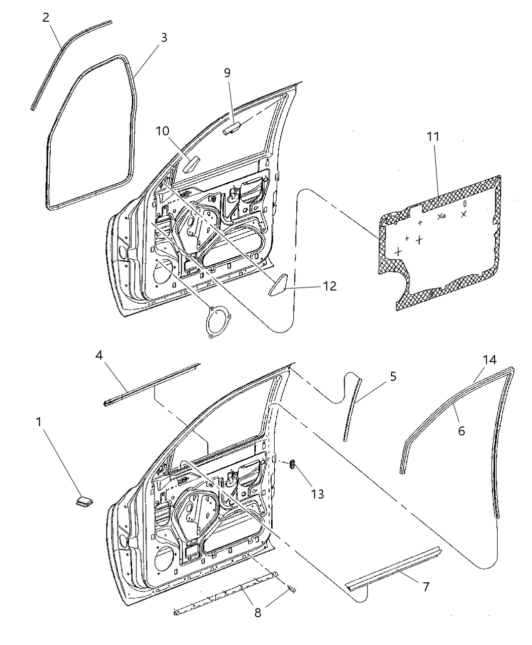 Mopar 55257406AA Seal-Door