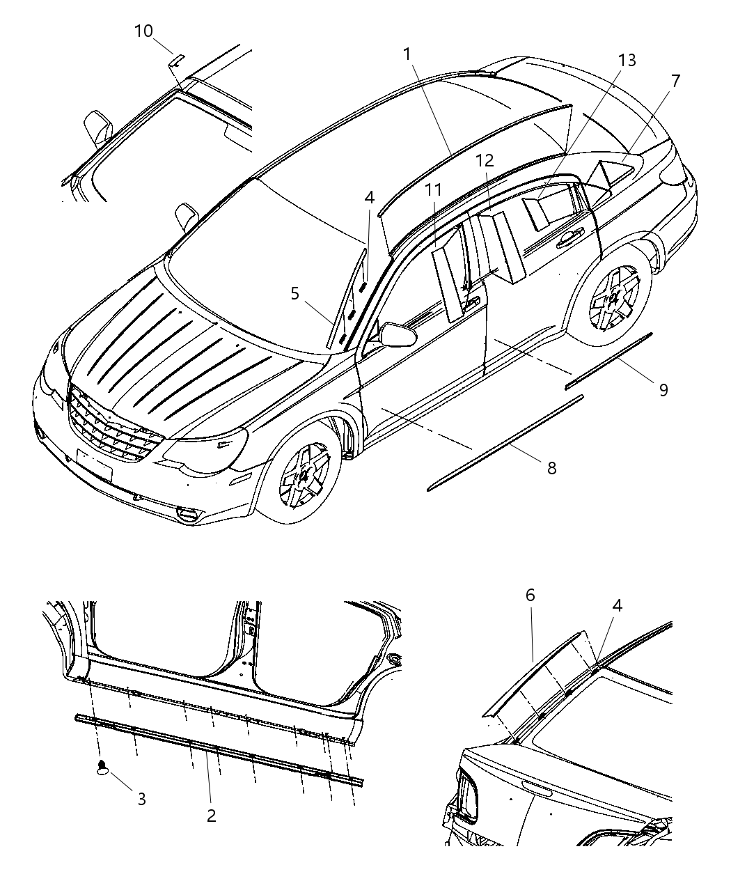 Mopar 5155495AA APPLIQUE-C Pillar