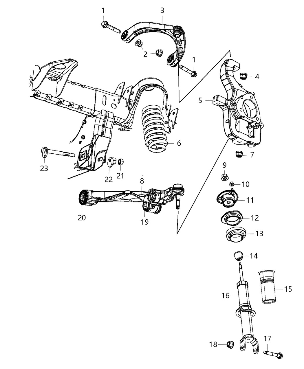 Mopar 68040882AC ABSORBER-Suspension