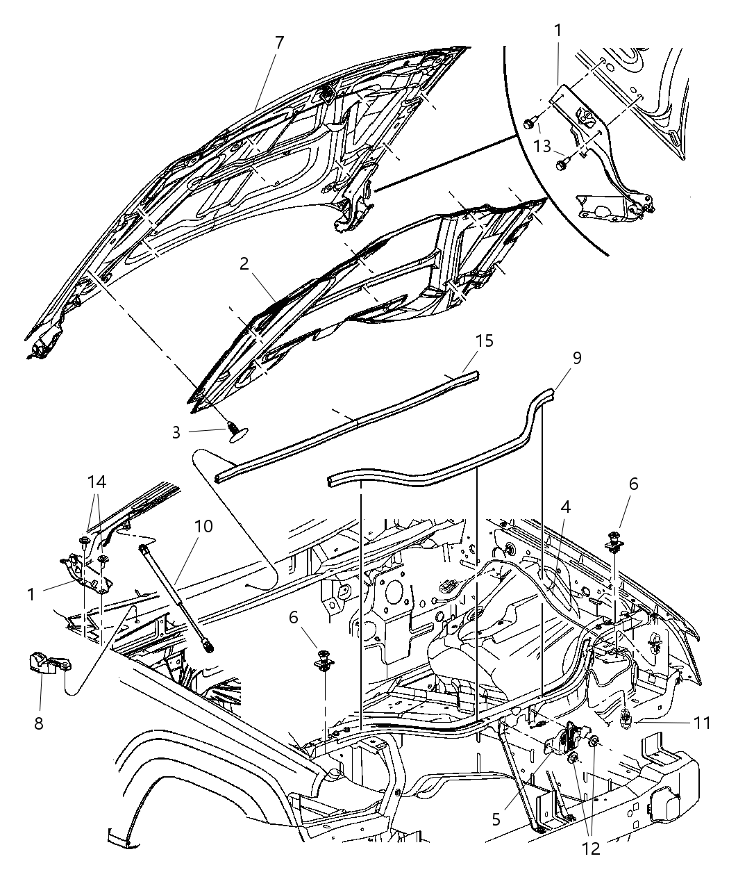 Mopar 55196983AF SILENCER-Hood