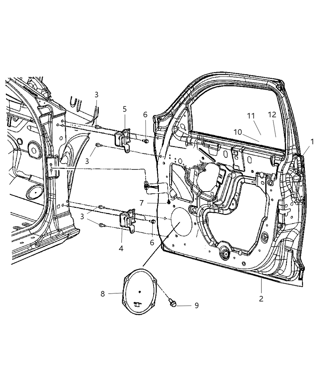 Mopar 5015855AD Door-Front