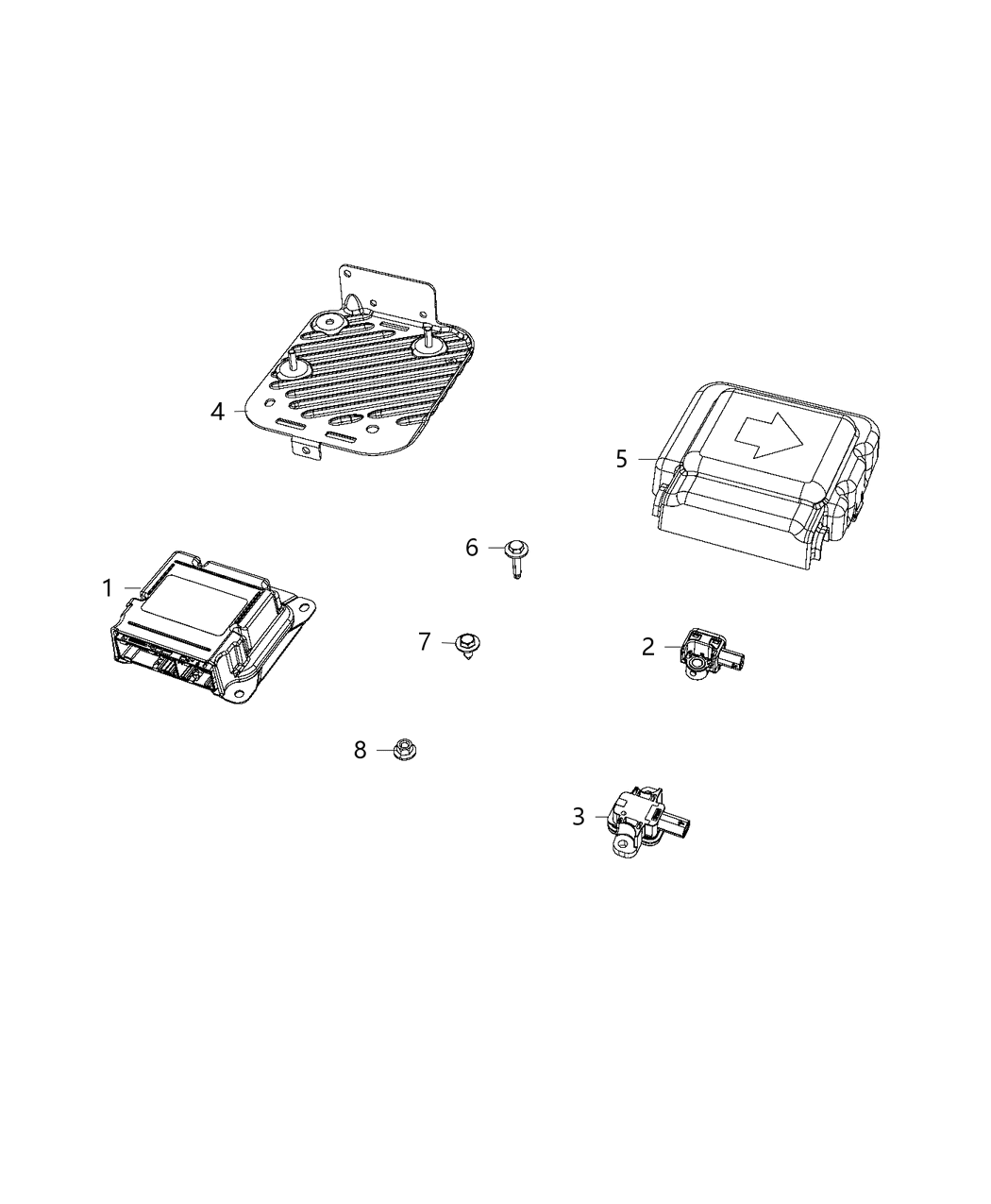 Mopar 68346715AA Air Bag Control Module