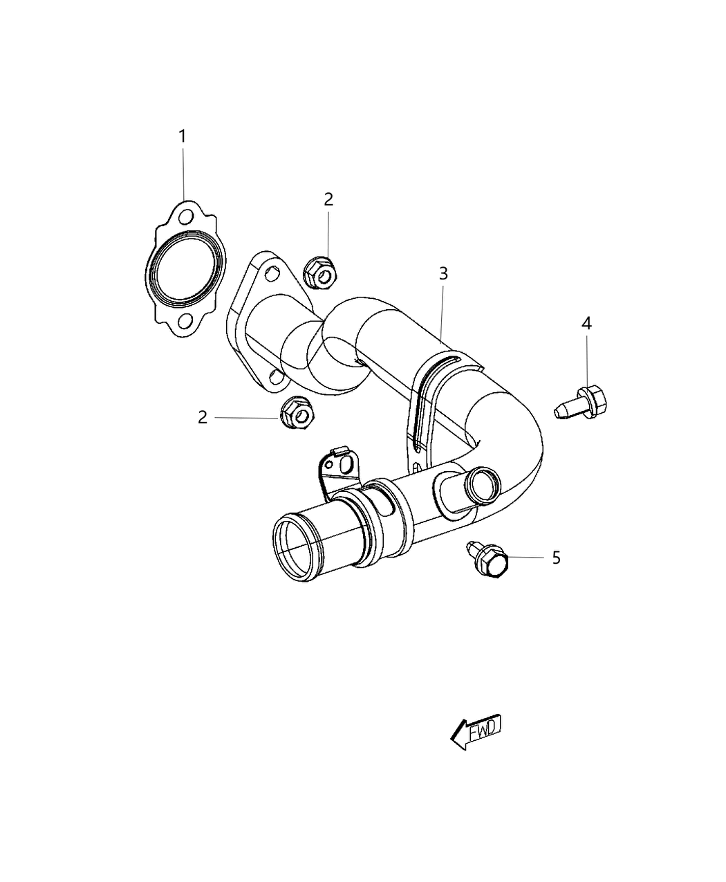 Mopar 5047484AC Tube-Water Inlet