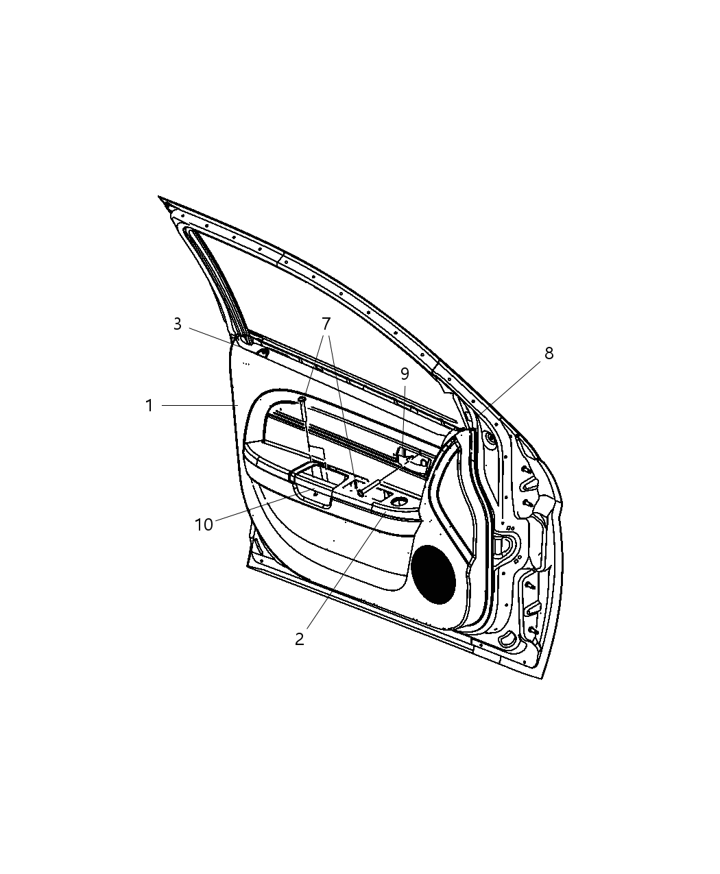 Mopar 68018978AA Screw-Door Trim