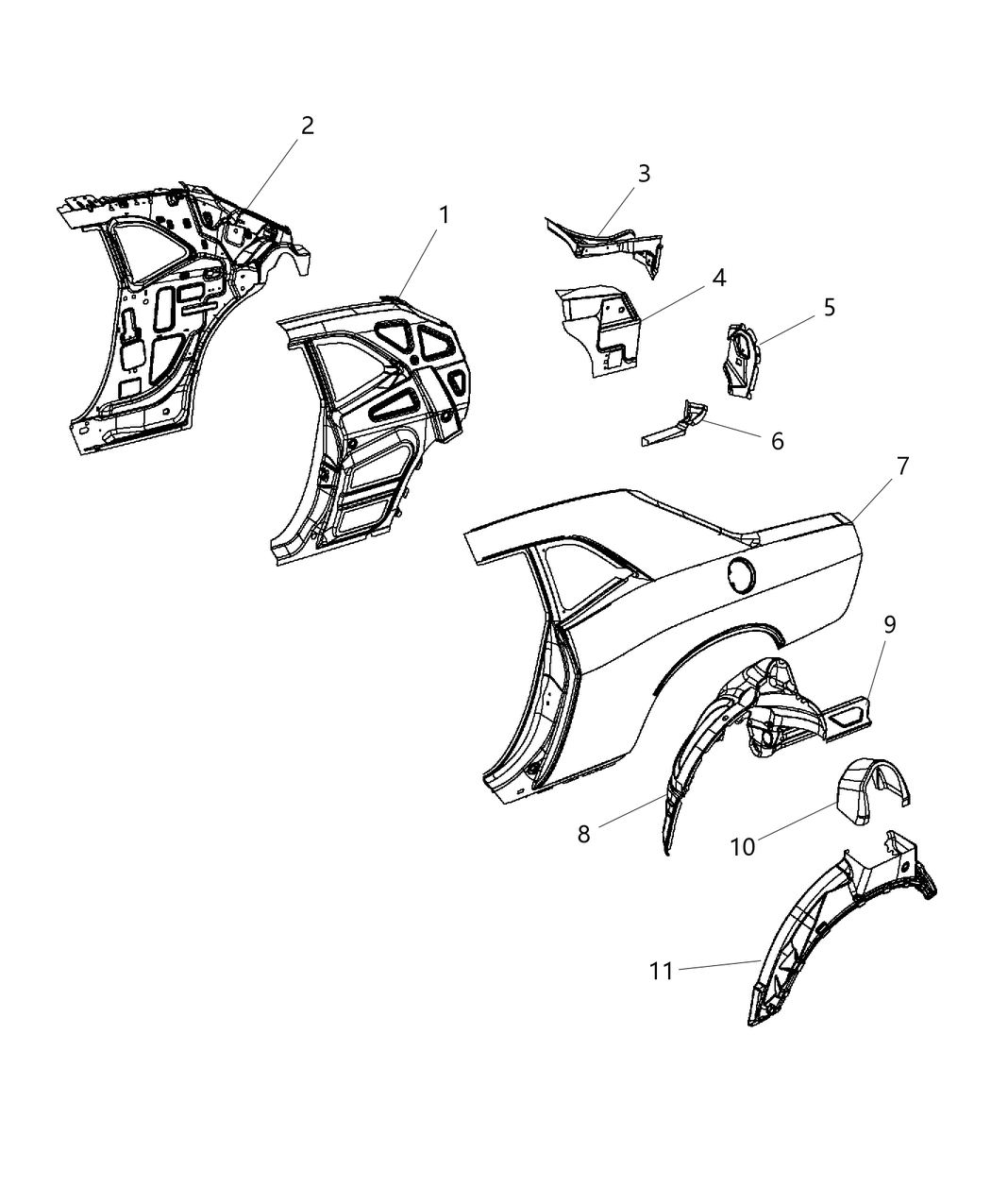 Mopar 68044193AD REINFMNT-Body Side Aperture Rear