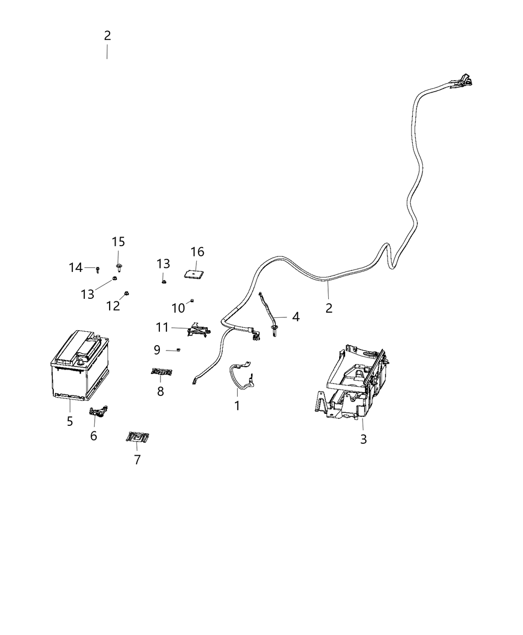 Mopar 68207018AC Battery Positive Wiring